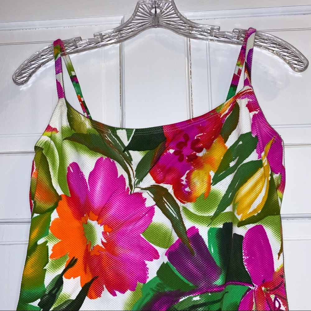 Vintage Floral One Piece Bathing Suit - Picture 2 of 9